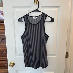 Peter Pilotto for Target Black and White Striped Tank Top